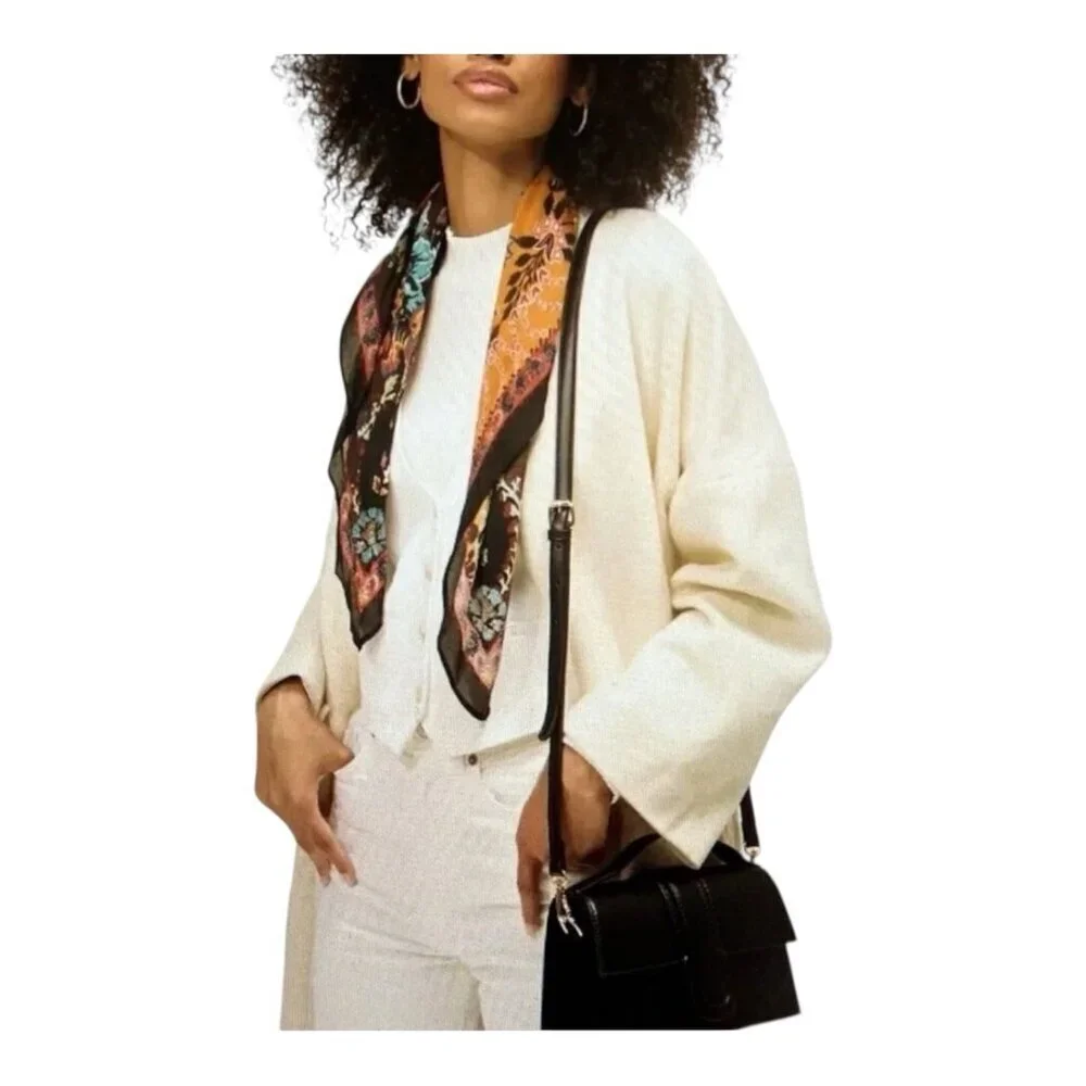 Kayla + Ava Miranda Crossbody Bag Black Faux Leather Vegan Removable Strap - Picture 3 of 6